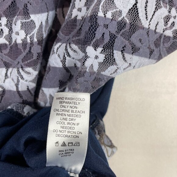 Matices Women Short Sleeve Floral Lace Pullover Top Shirt Sise L - Picture 5 of 6